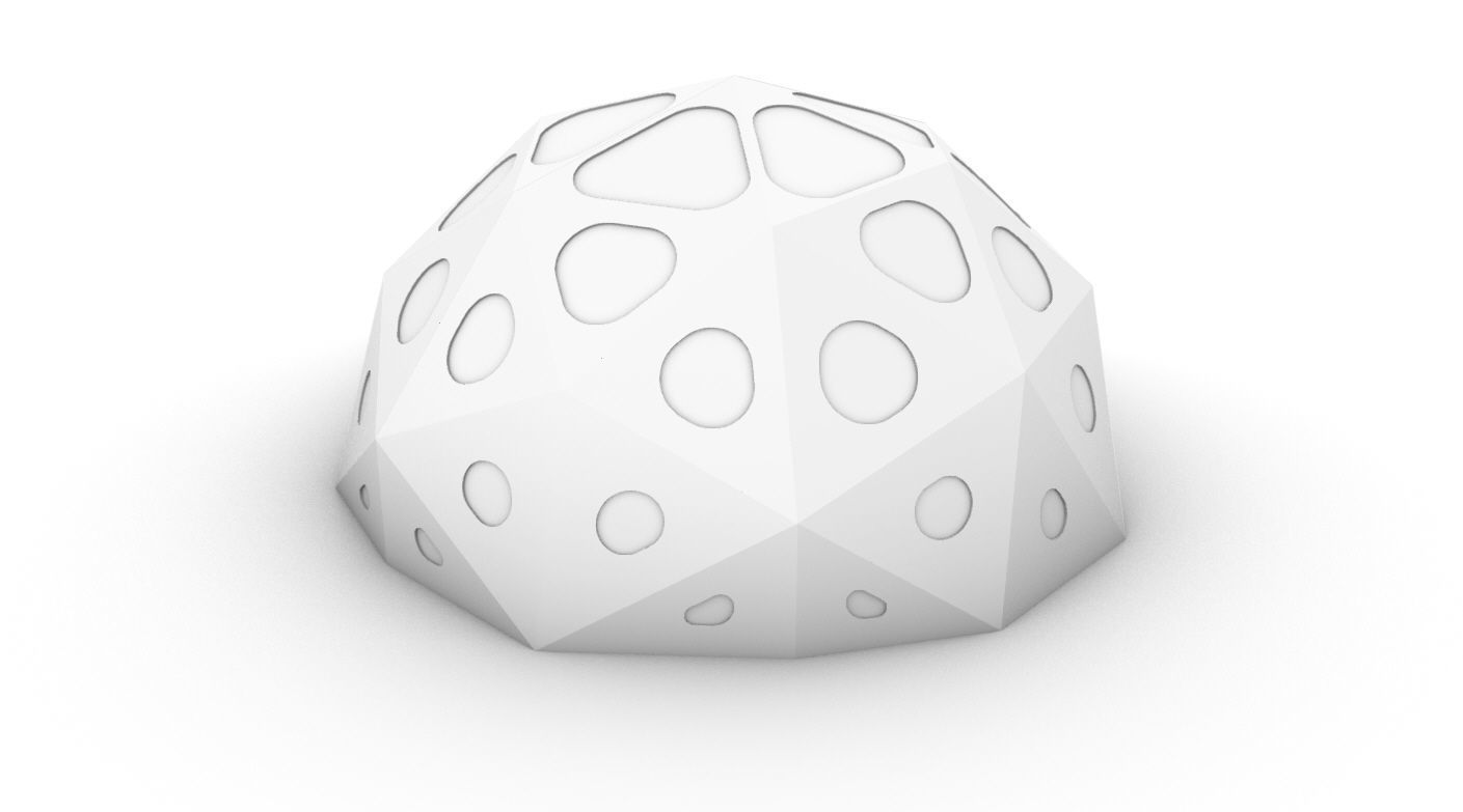 Geodesic Dome with Dynamic Perforations 3D model_43