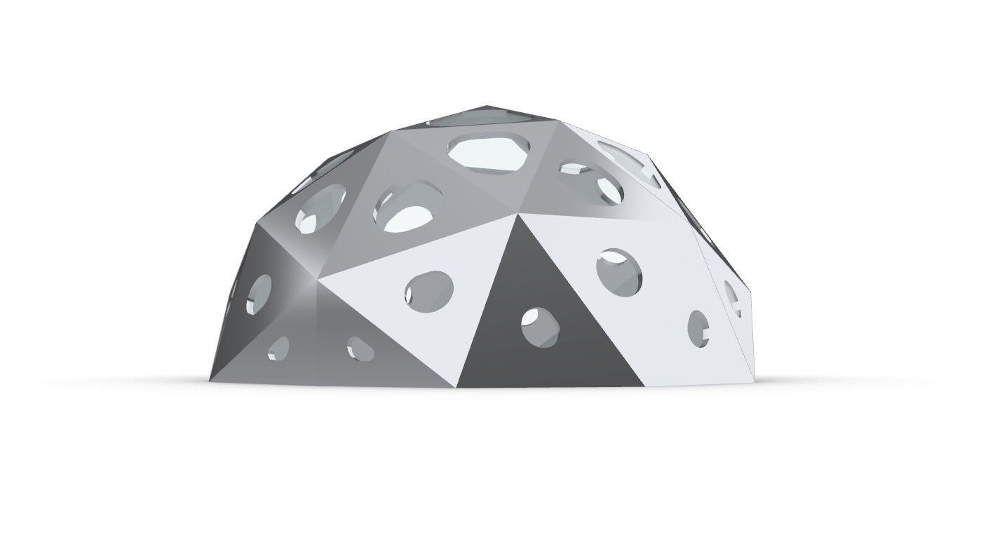 Geodesic Dome with Dynamic Perforations 3D model_9