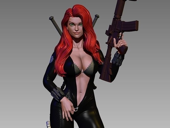 Black Widow Undressing 3D print model