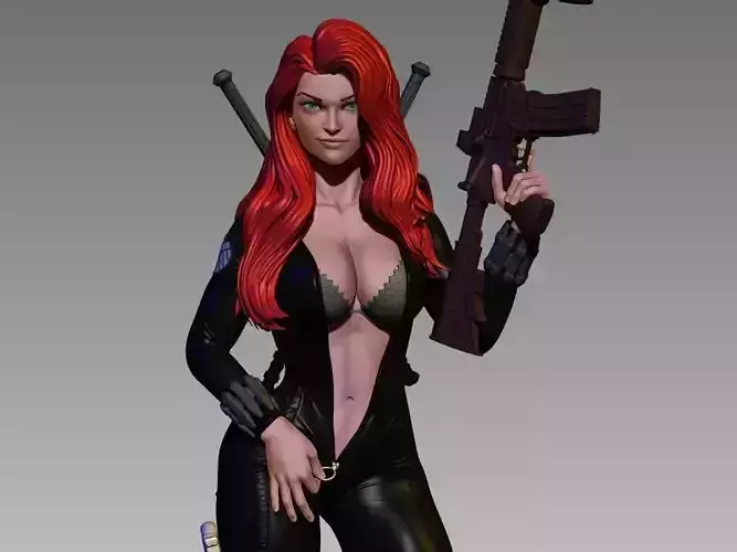 Black Widow Undressing 3D print model
