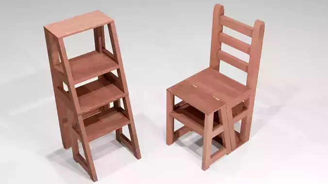 Chair-Ladder wooden ladder