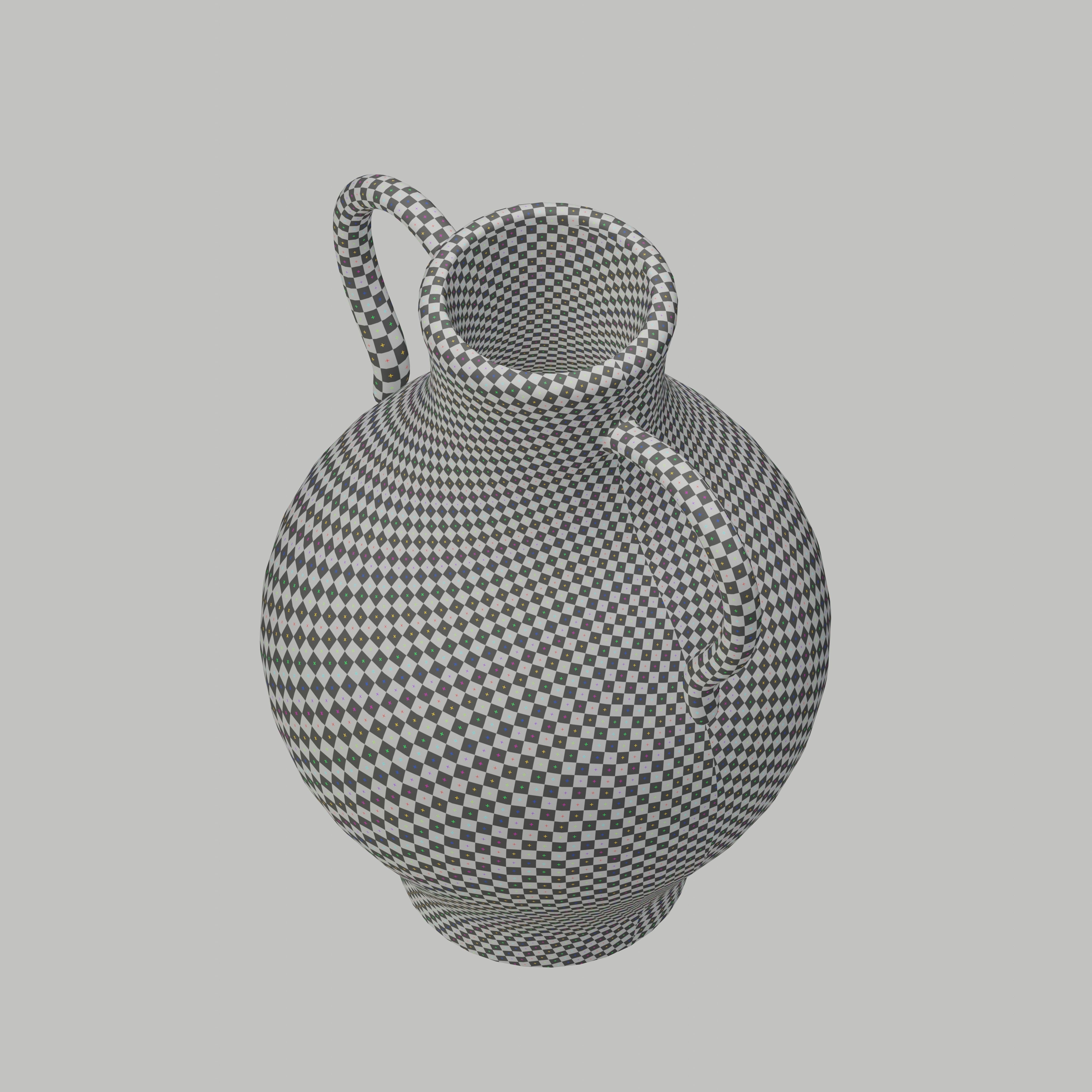 Old jug 04 Low-poly 3D model_9