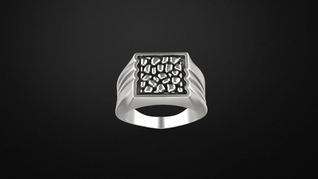 men rings 3 models 3D print model_16