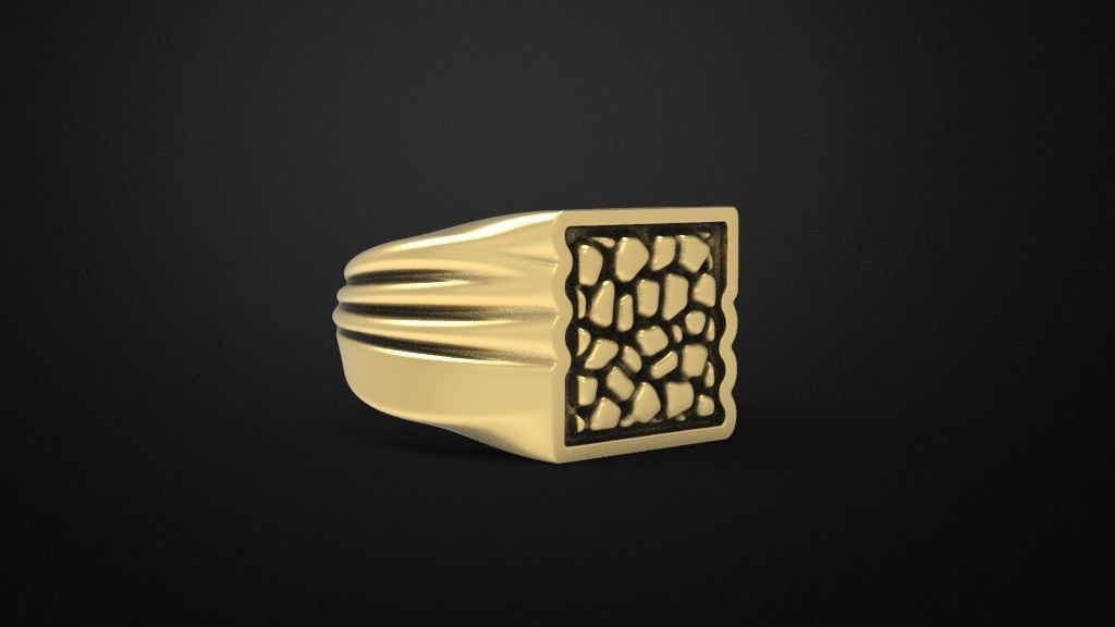 men rings 3 models 3D print model_14