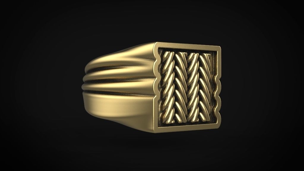 men rings 3 models 3D print model_34