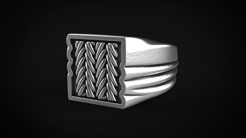 men rings 3 models 3D print model_26