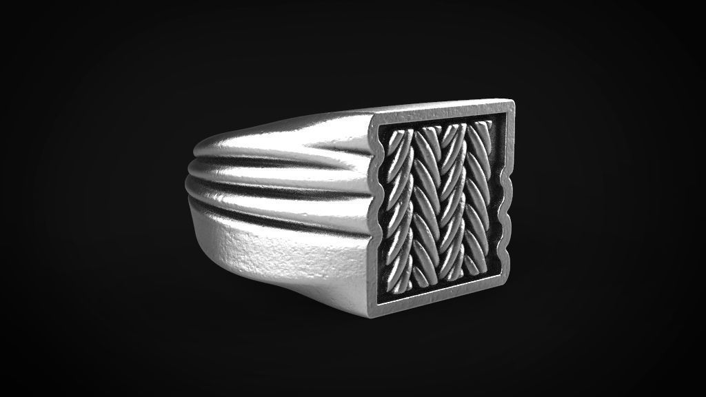men rings 3 models 3D print model_27