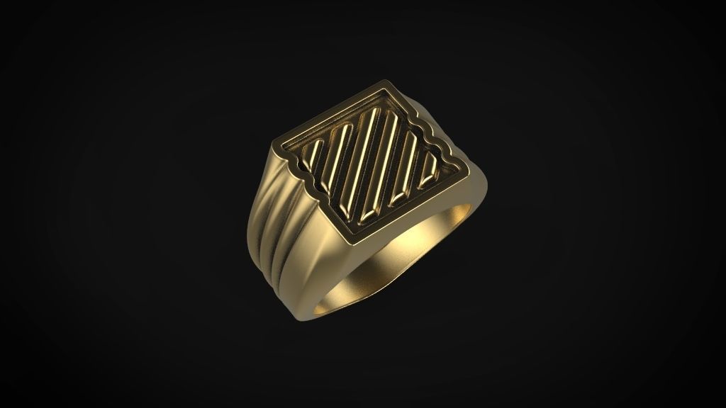 men rings 3 models 3D print model_10