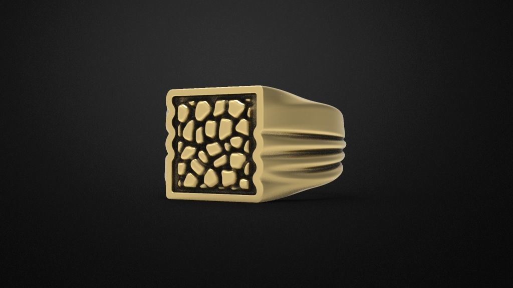 men rings 3 models 3D print model_15