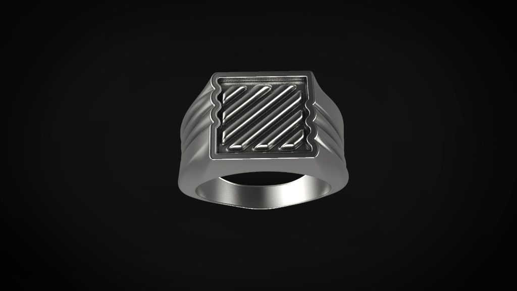 men rings 3 models 3D print model_8