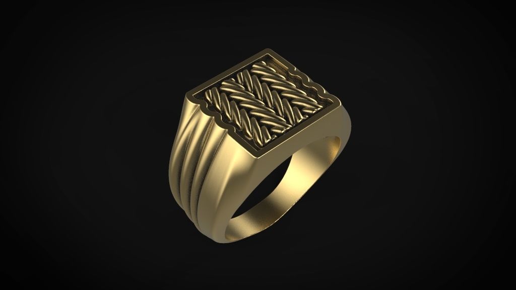 men rings 3 models 3D print model_32