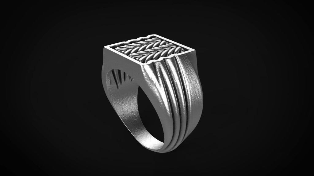 men rings 3 models 3D print model_31