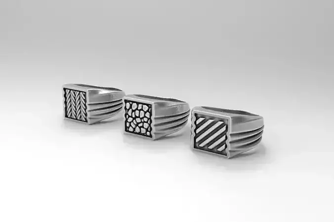 men rings 3 models