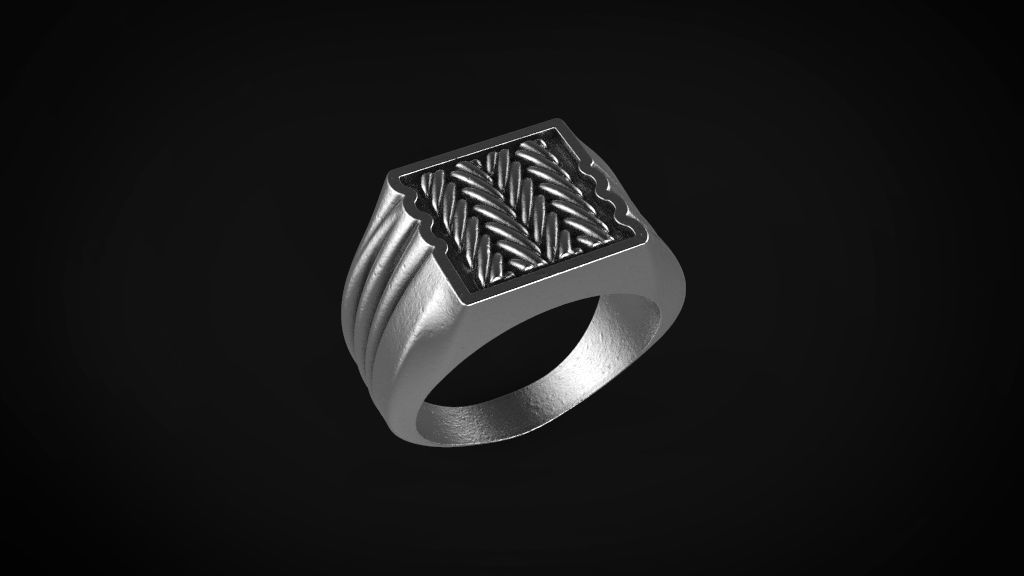 men rings 3 models 3D print model_29