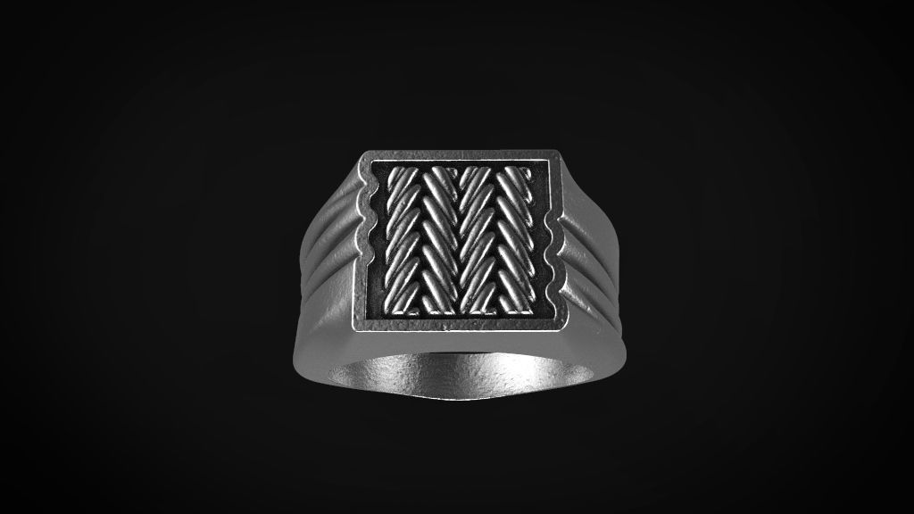 men rings 3 models 3D print model_30