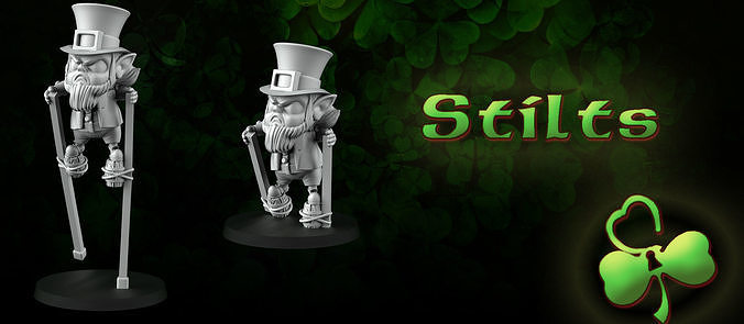 Stilts Leprechaun 3D print model