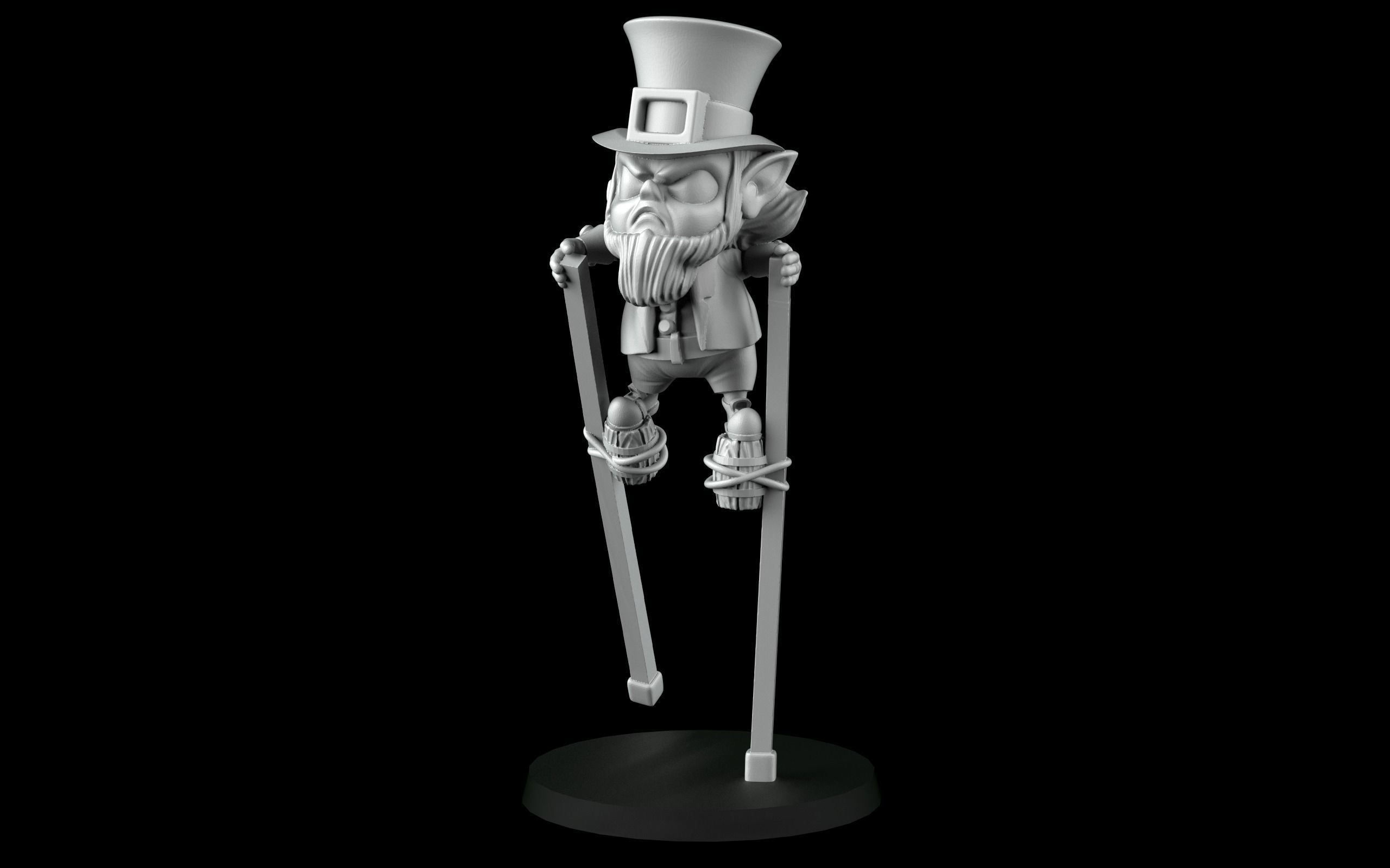 Stilts Leprechaun 3D print model_2