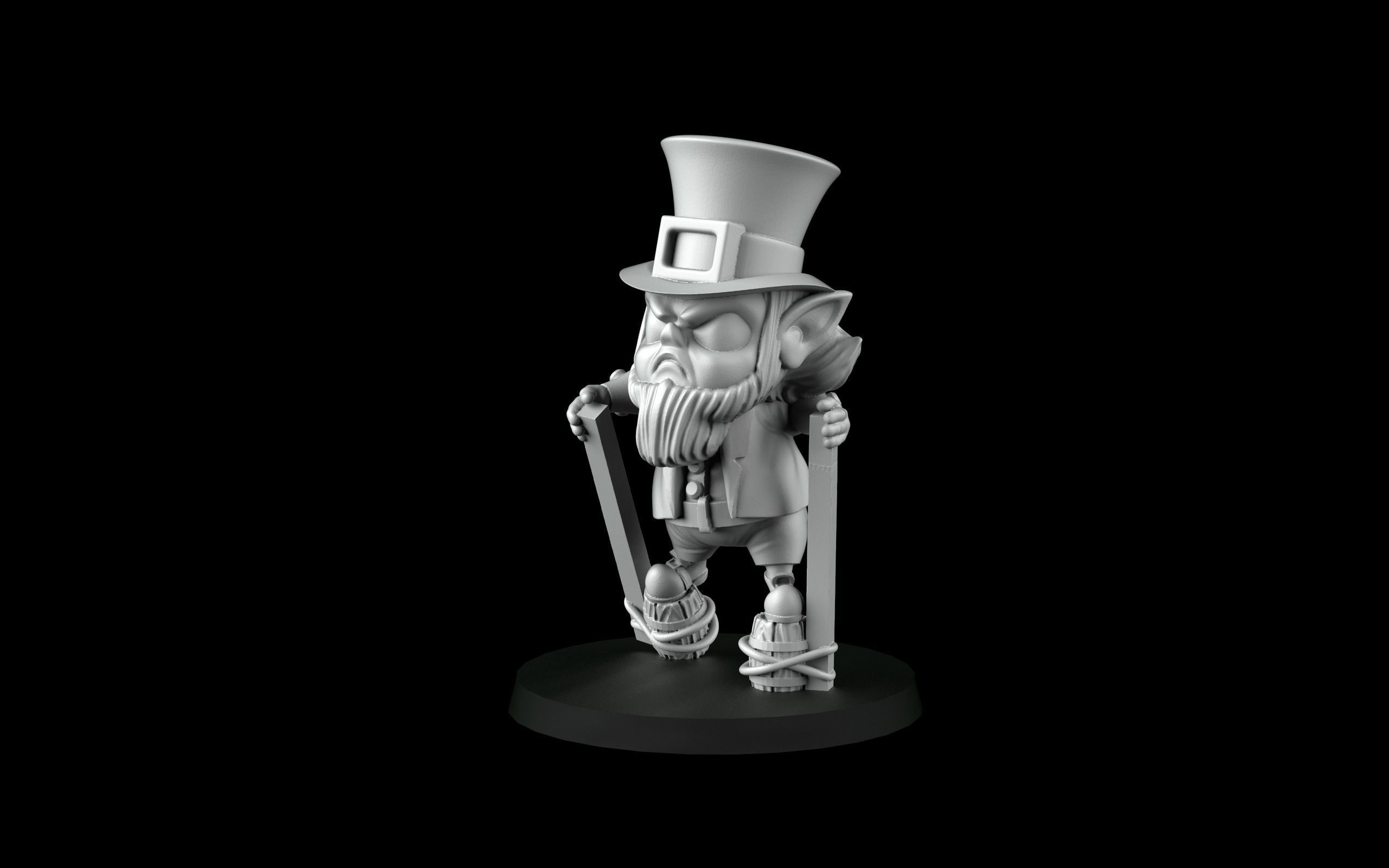 Stilts Leprechaun 3D print model_1
