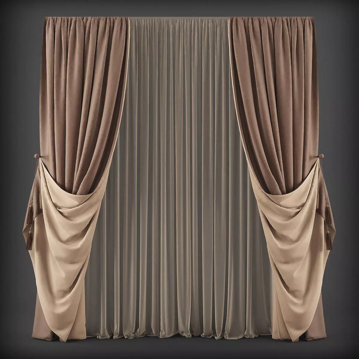 Curtain 3D model 115 3D model_0