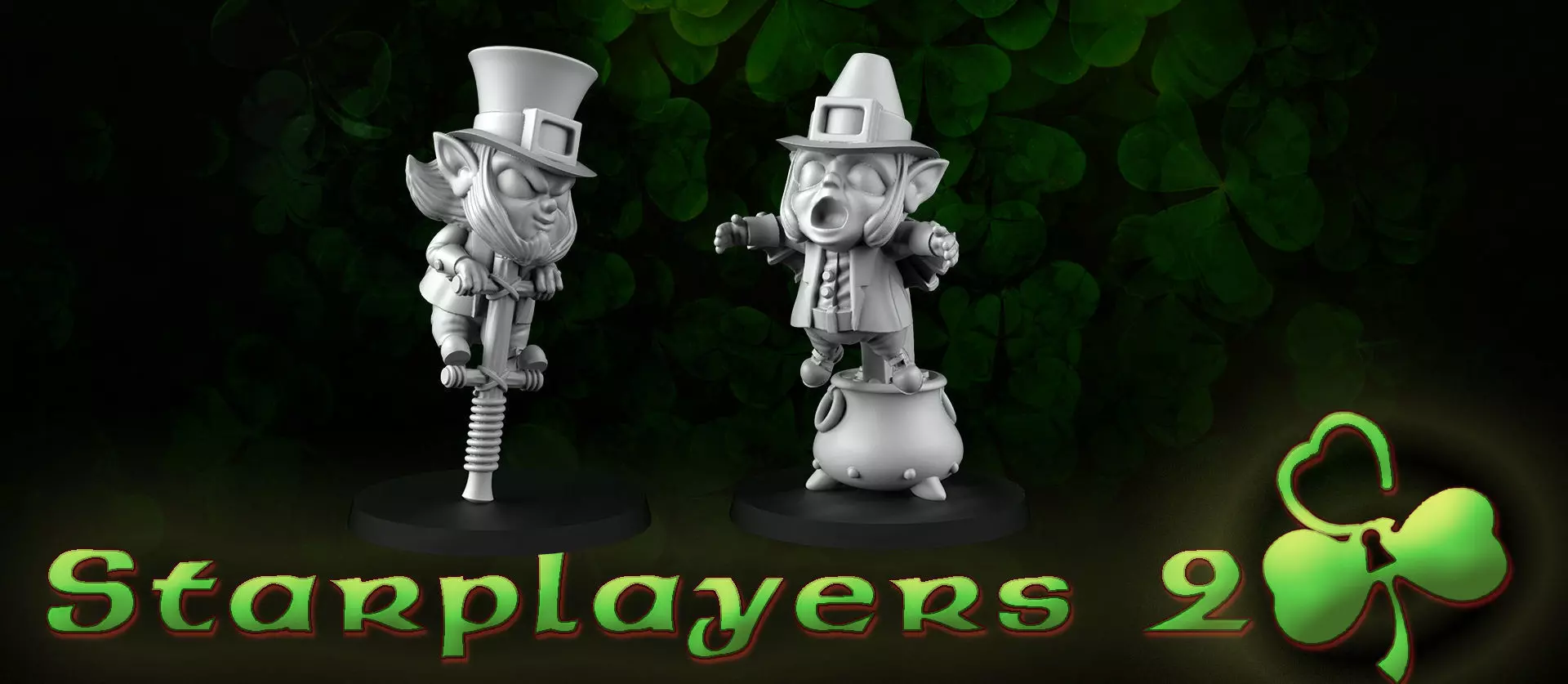 starplayers 2 leprechauns 3D print model_0
