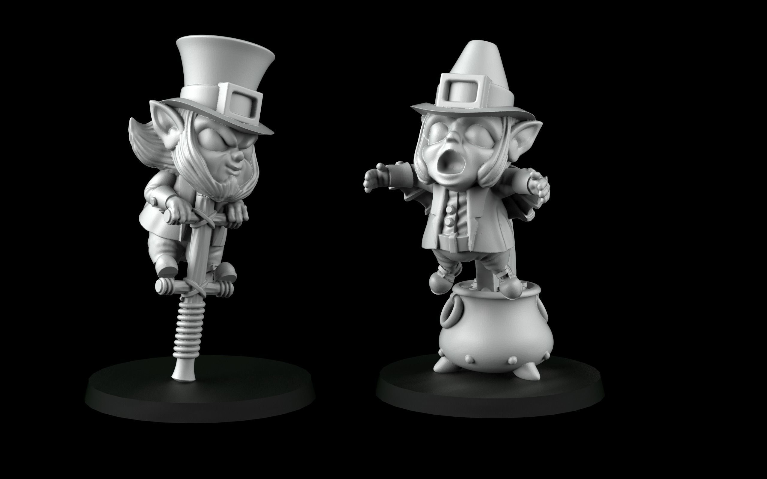 starplayers 2 leprechauns 3D print model_1
