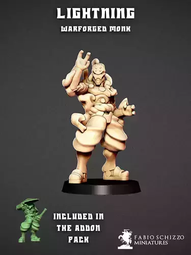 Lightning - Warforged Monk Samurai 3D print model