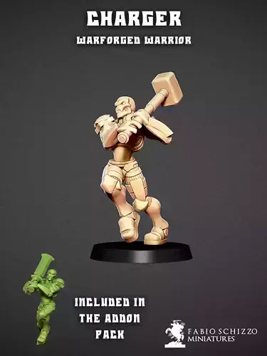 Charger Warforged warrior 3D print model