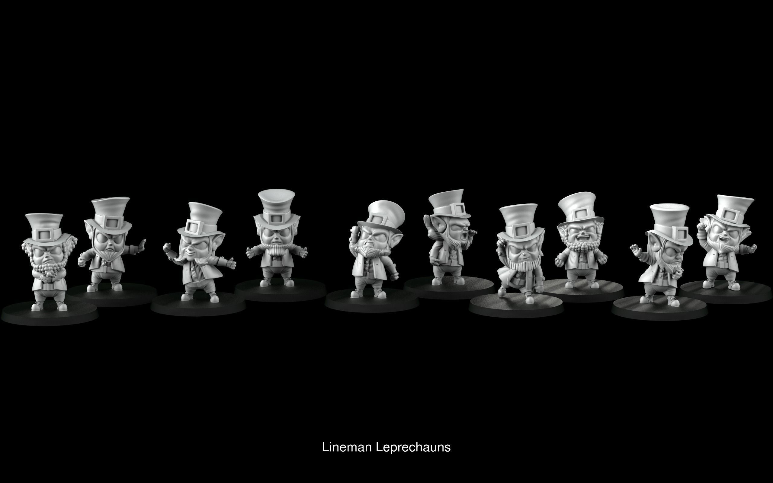 St patrick s angry leprechaun base Team 3D Model Collection_2