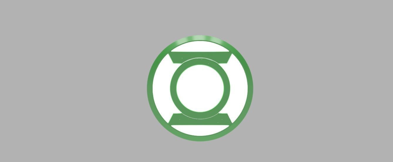 Green Lantern Chest Emblem 3D print model_2