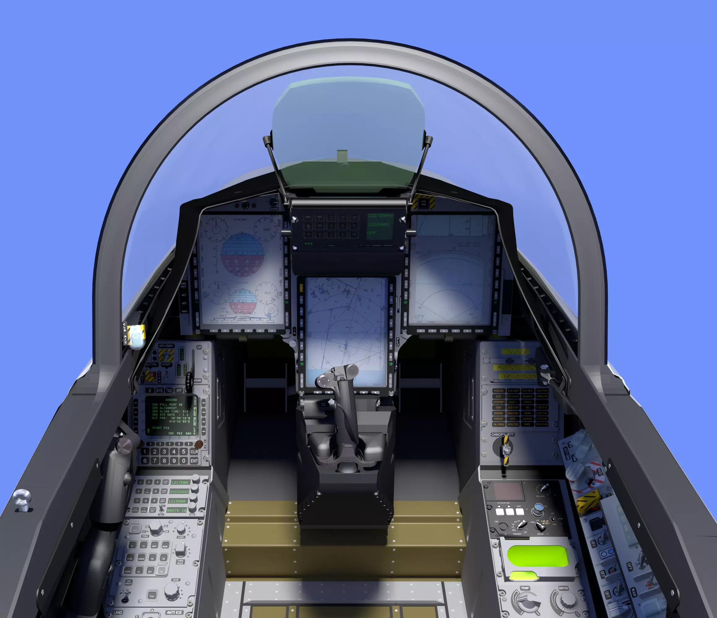 JAS-39 C Gripen Cockpit 3D model_0