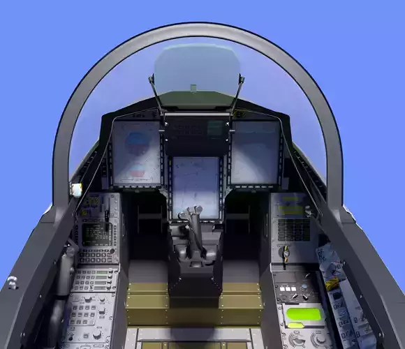 JAS-39 C Gripen Cockpit 3D model