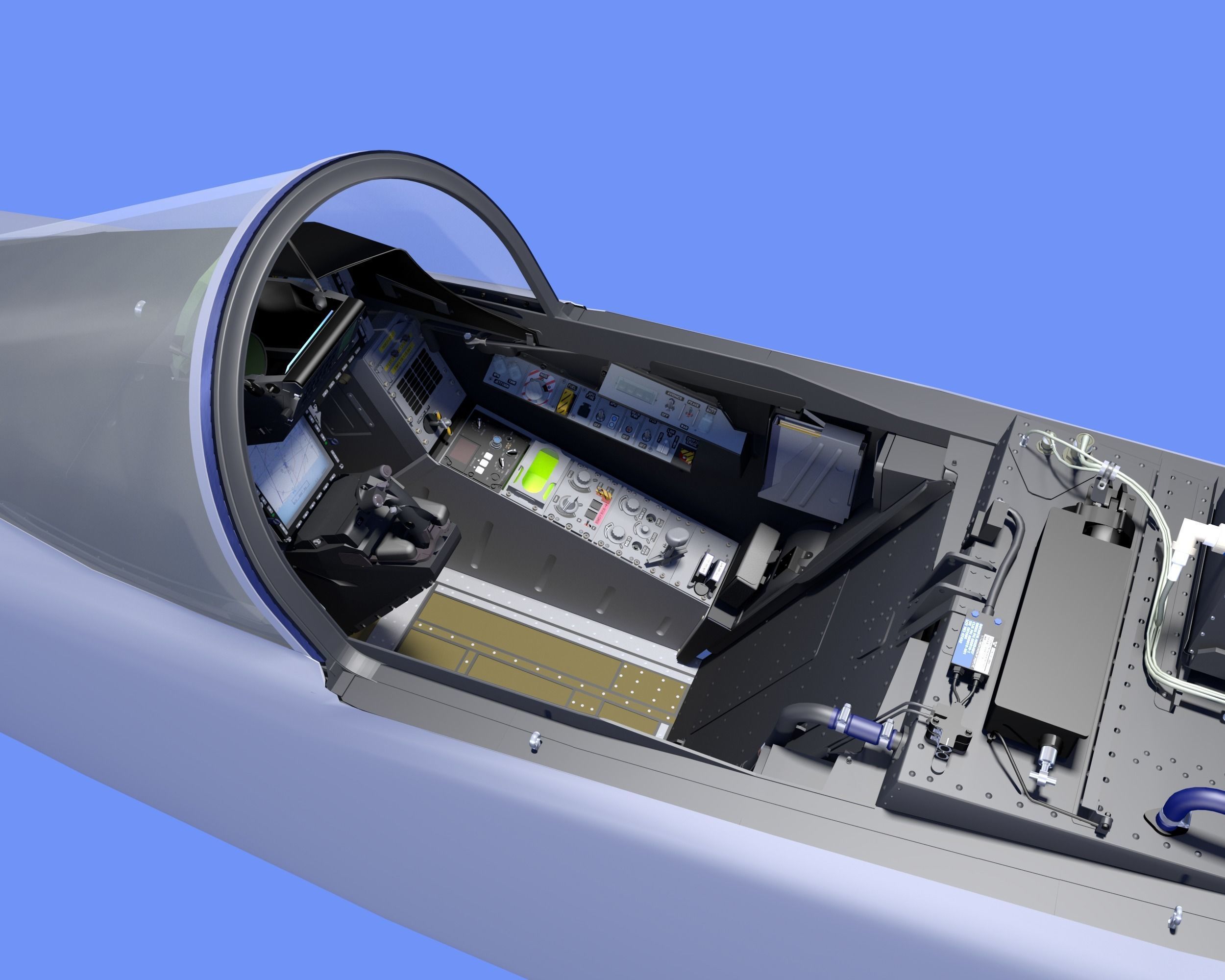 JAS-39 C Gripen Cockpit 3D model_12
