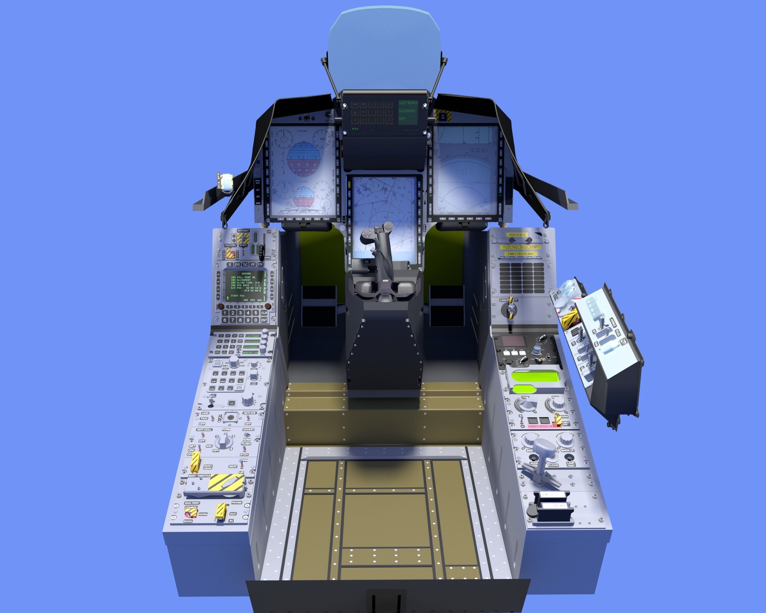 JAS-39 C Gripen Cockpit 3D model_11