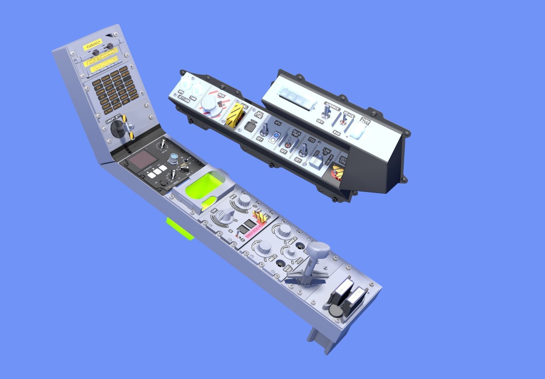 JAS-39 C Gripen Cockpit 3D model_17