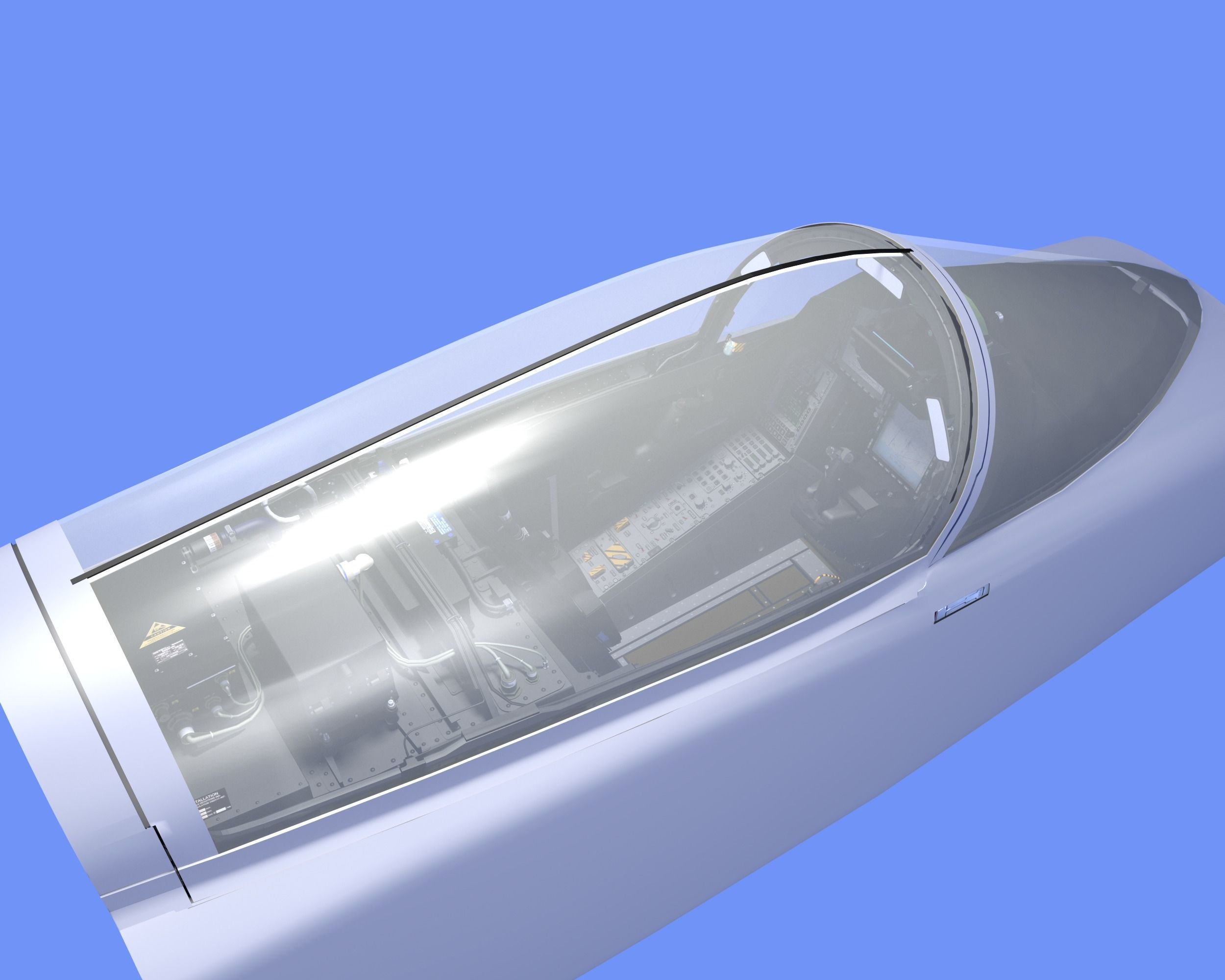 JAS-39 C Gripen Cockpit 3D model_5