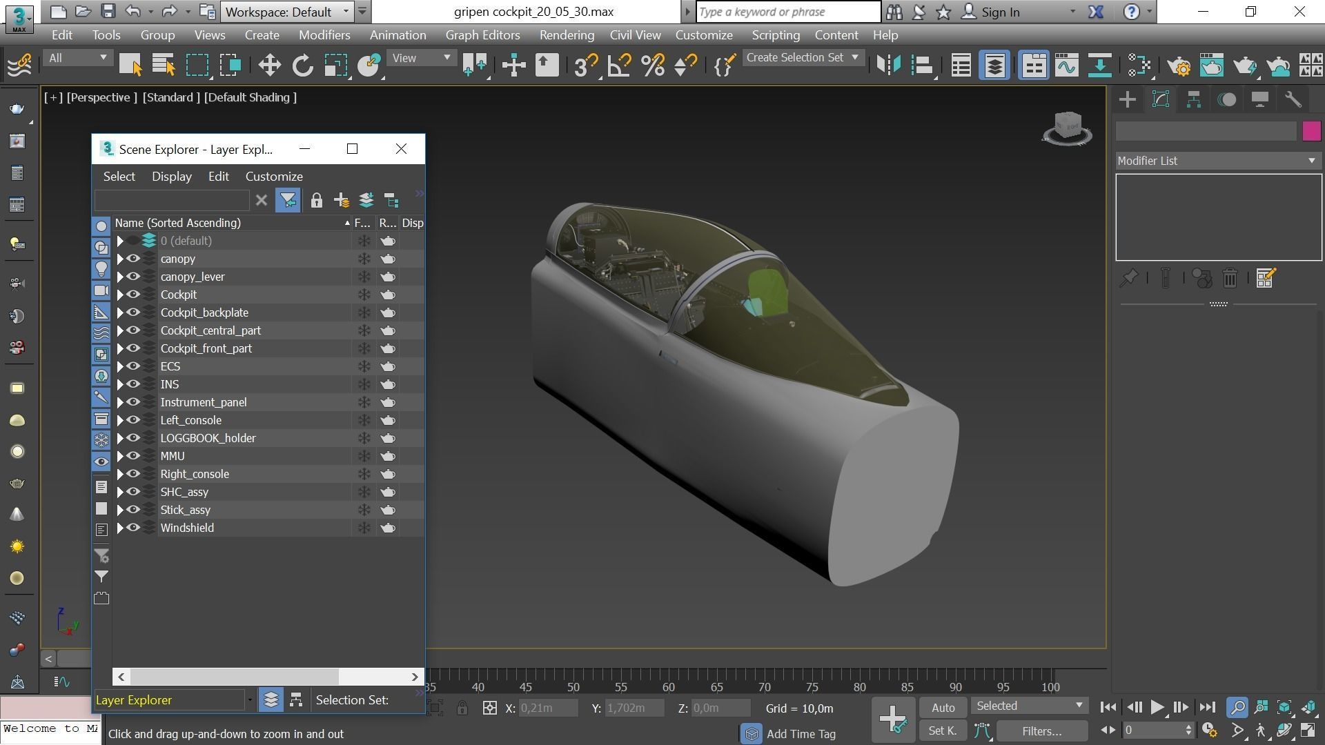 JAS-39 C Gripen Cockpit 3D model_24