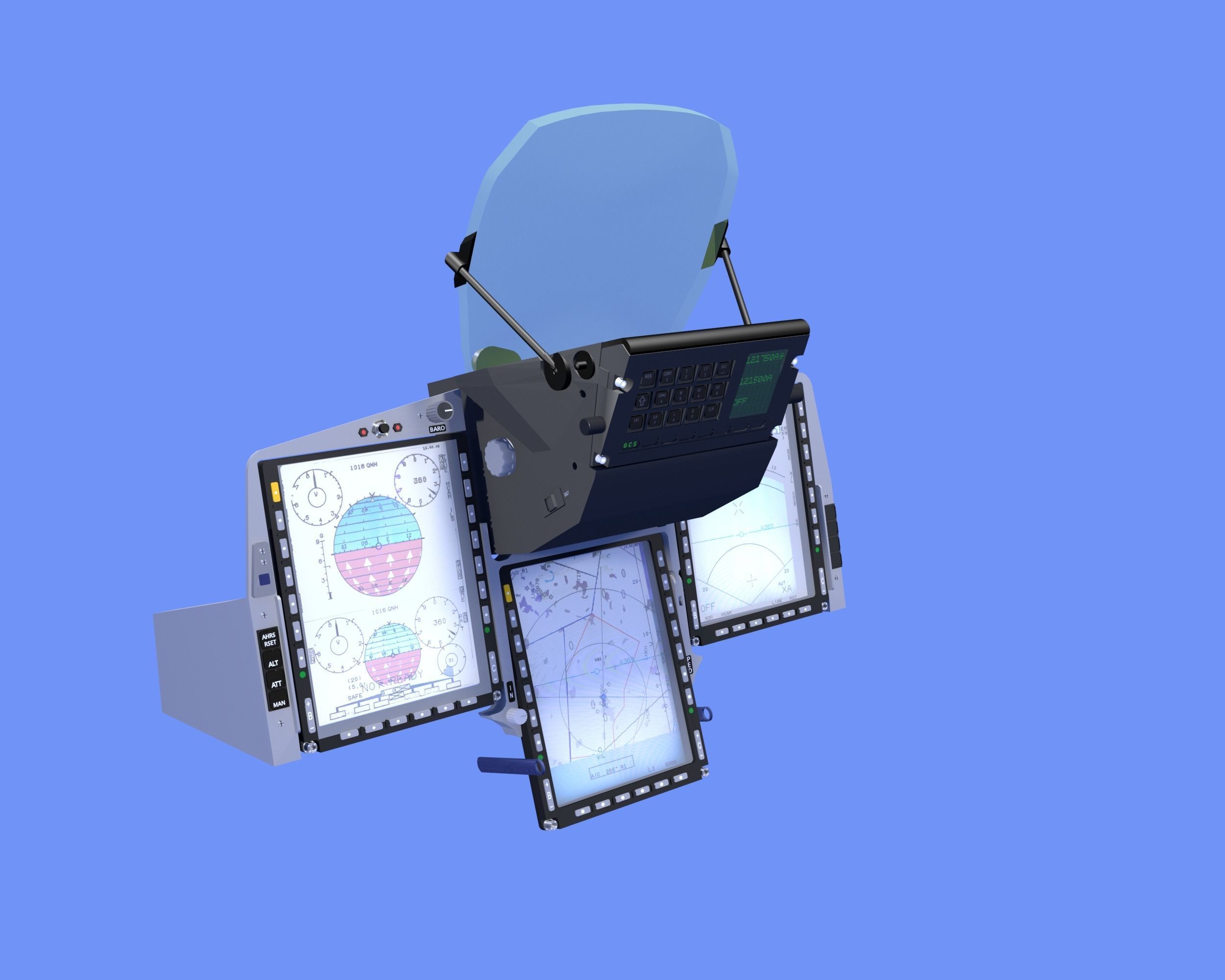 JAS-39 C Gripen Cockpit 3D model_2