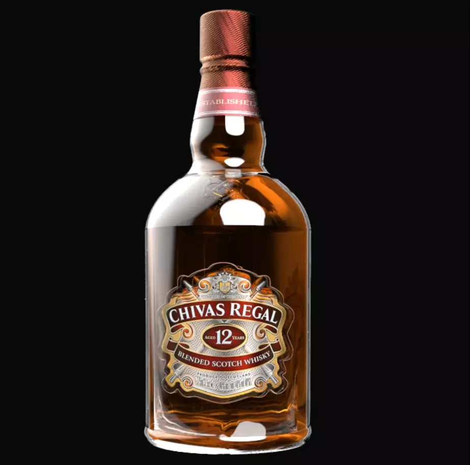 Chivas regal blended Scotch whiskey 3D model