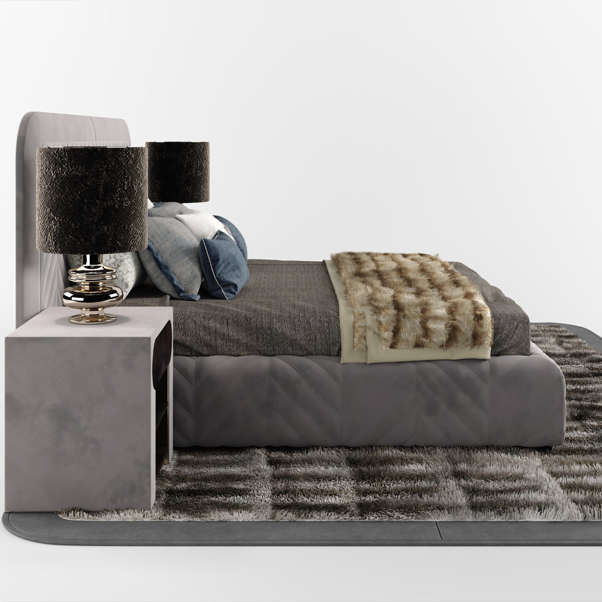 Smania Harrison Bed 3D model_6