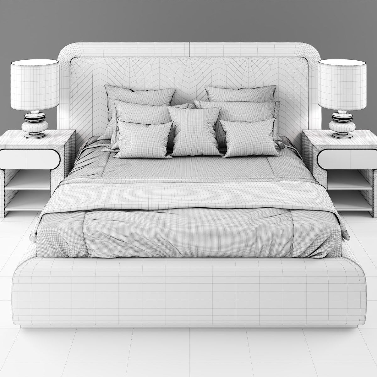 Smania Harrison Bed 3D model_8
