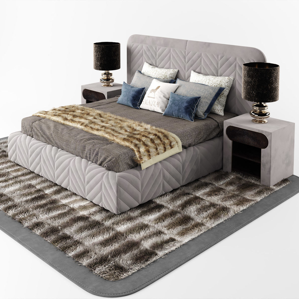 Smania Harrison Bed 3D model_4