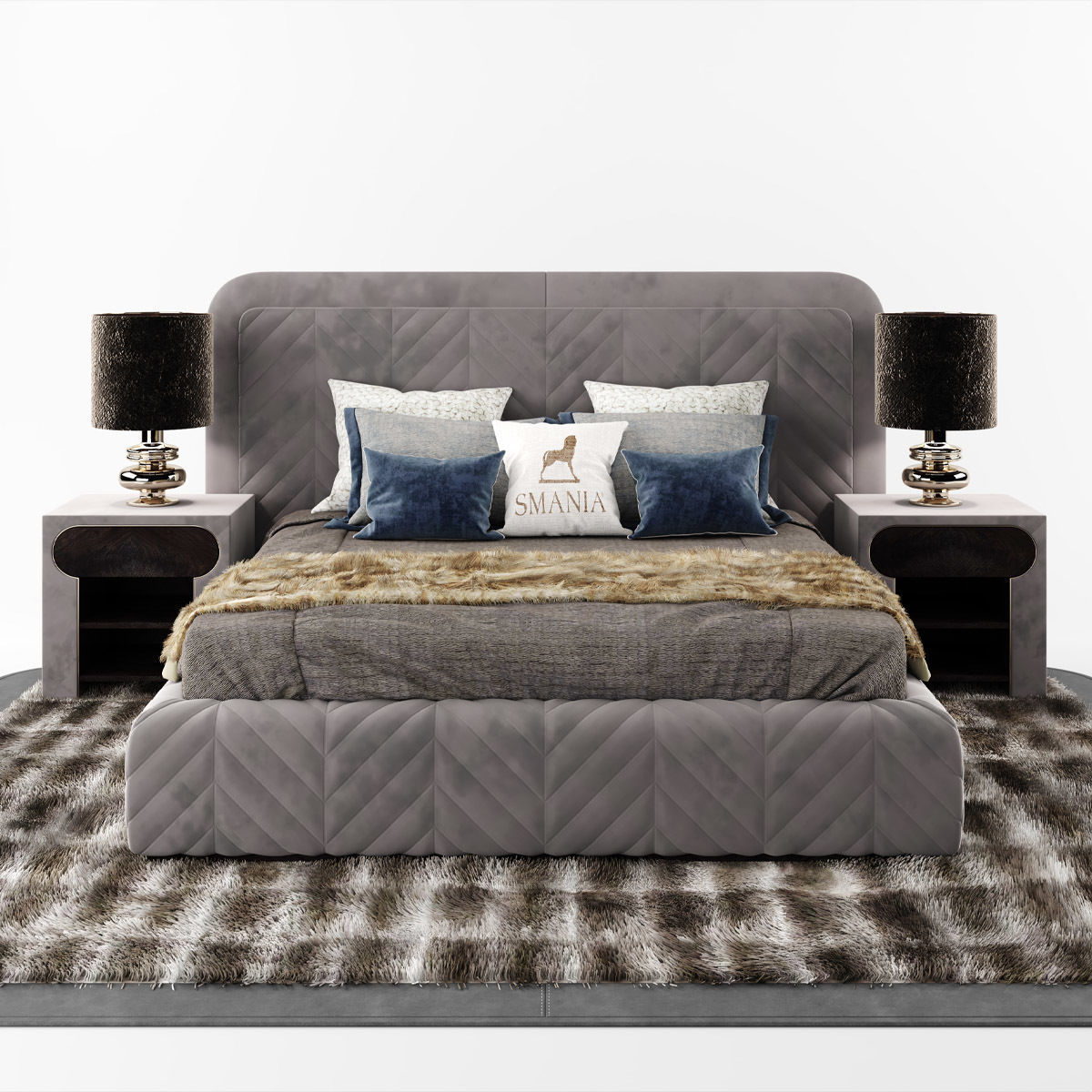 Smania Harrison Bed 3D model_1