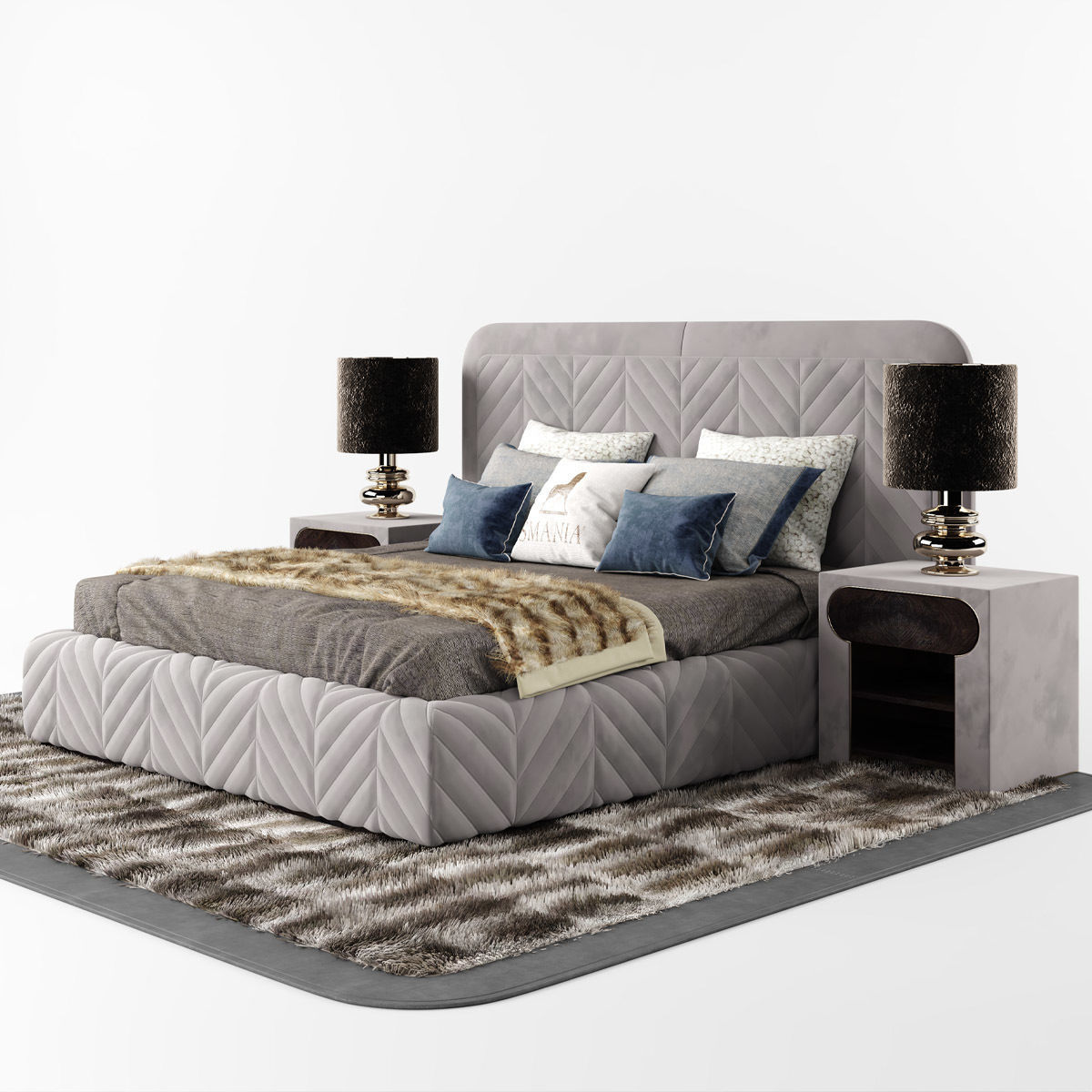 Smania Harrison Bed 3D model_3