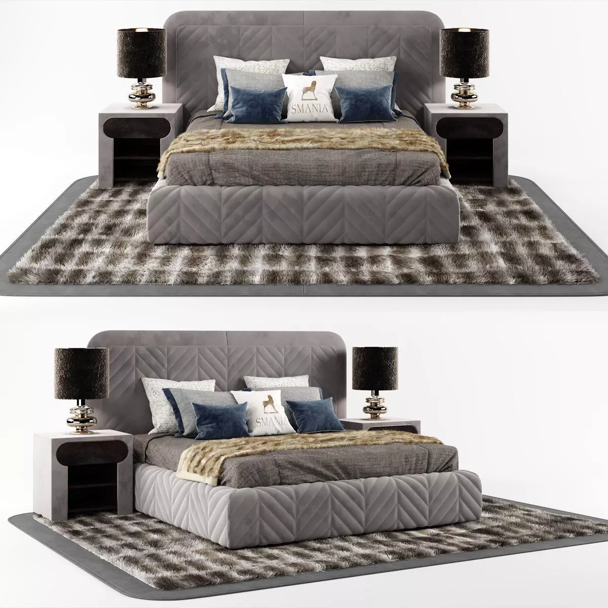 Smania Harrison Bed 3D model_0