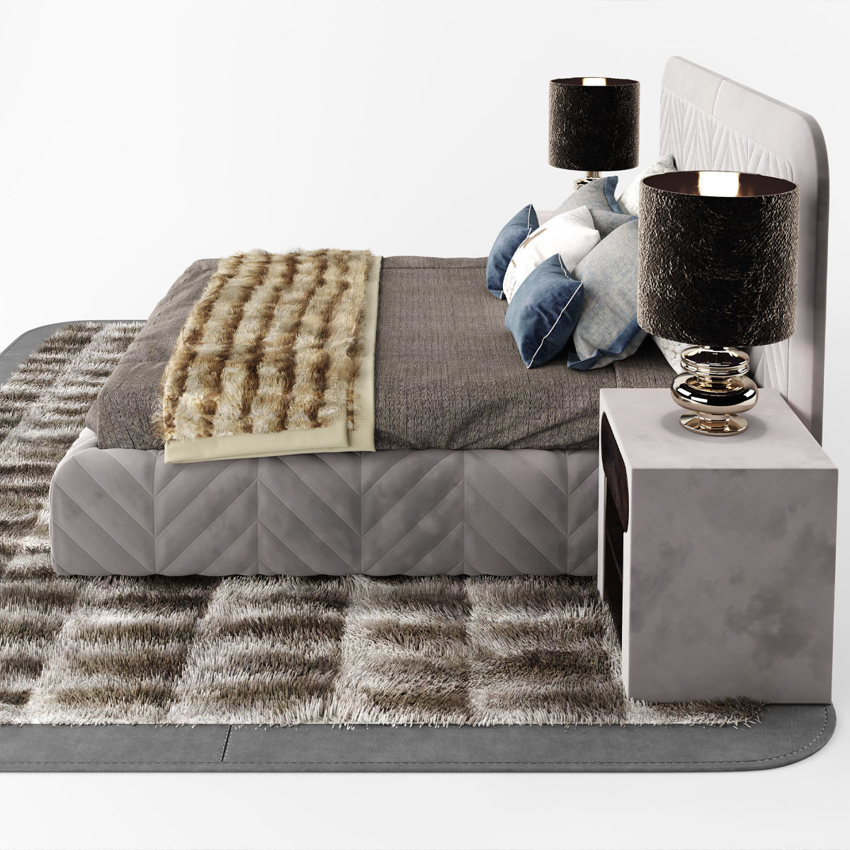 Smania Harrison Bed 3D model_5