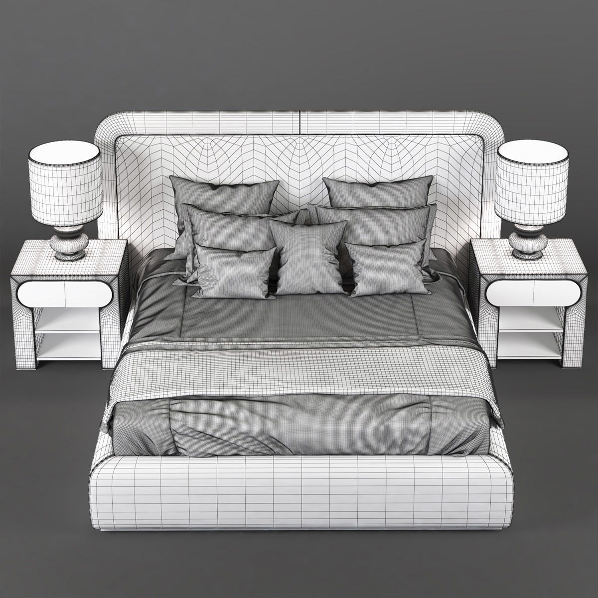 Smania Harrison Bed 3D model_7