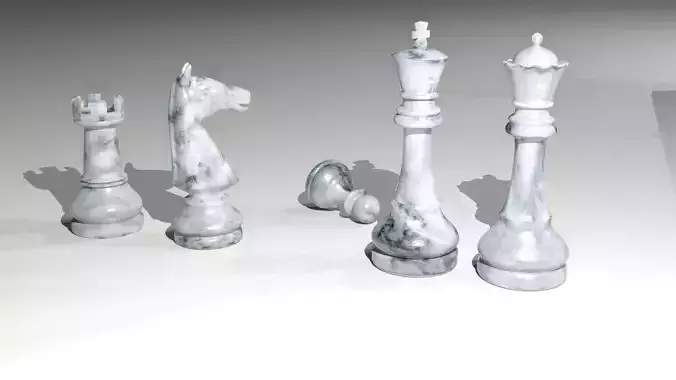 Chess set with chessboard