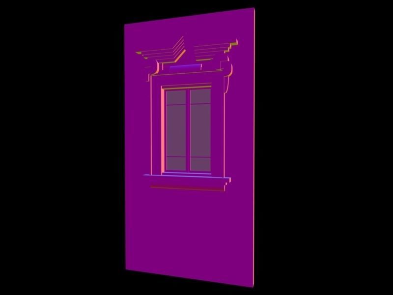 Classic 7 window 3D model_4