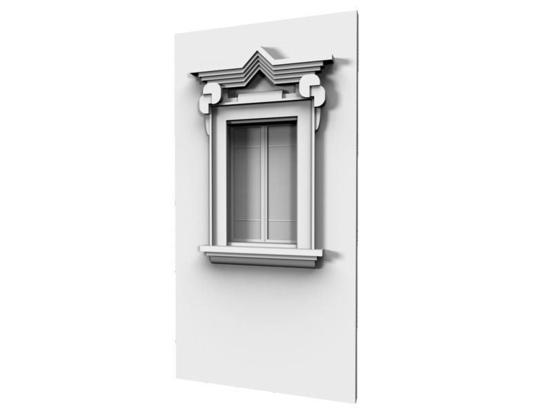 Classic 7 window 3D model_1
