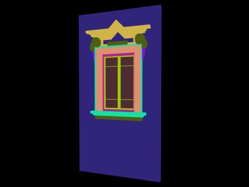Classic 7 window 3D model_3